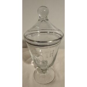 25th Wedding Anniversary Gift Silver Apothecary Candy Jar‎ With R